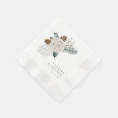 Serviette En Papier Aquarelle Floral Mariage Cocktail Napkins
