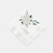 Serviette En Papier Aquarelle Floral Mariage Cocktail Napkins (Coin)