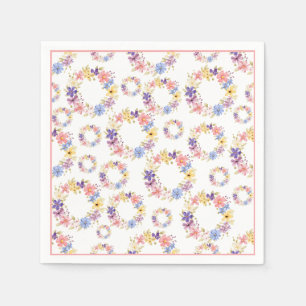Serviette En Papier Aquarelle Floral Motif papier Napkin