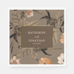 Serviette En Papier Aquarelle florale chute feuillage feuille frêne Ma