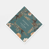 Serviette En Papier Aquarelle florale chute feuillage feuille Mariage (Coin)