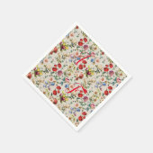 Serviette En Papier Aquarelle florale de l'époque victorienne (Coin)