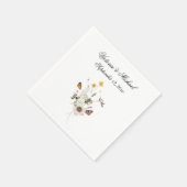 Serviette En Papier Aquarelle florale printemps serviettes florales (Coin)