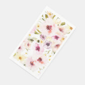 Serviette En Papier Aquarelle Florale Serviette d'hôte (Coin)