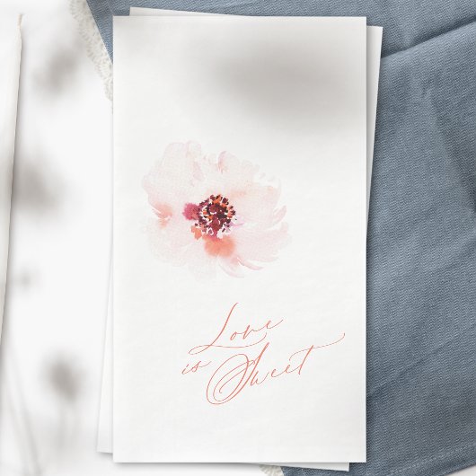 Serviette En Papier Aquarelle Flore Mariage serviette d'hôte