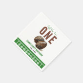 Serviette En Papier Aquarelle Football première année en bas | Anniver (Coin)