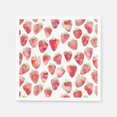 Serviette En Papier Aquarelle fraise (Devant)
