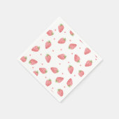 Serviette En Papier Aquarelle fraise fête d'anniversaire Berry (Coin)