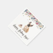 Serviette En Papier Aquarelle French Buldog Chien fête d'anniversaire (Coin)