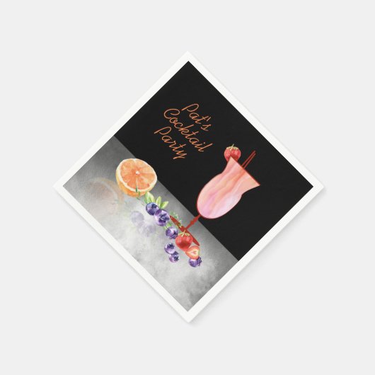 Serviette En Papier Aquarelle Frozen Cocktail fête d'anniversaire (Coin)