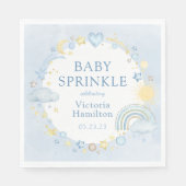 Serviette En Papier Aquarelle Garçon Arc-en-ciel Bébé saupoudrer (Devant)