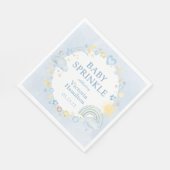 Serviette En Papier Aquarelle Garçon Arc-en-ciel Bébé saupoudrer (Coin)