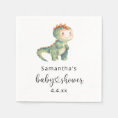 Serviette En Papier Aquarelle garçon baby shower dinosaure (Devant)