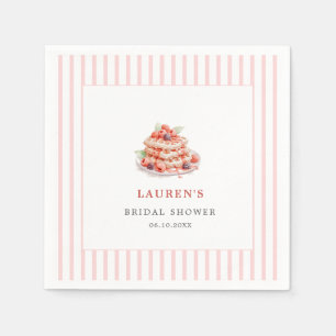 Serviette En Papier Aquarelle gaufres et baies Brunch nuptial