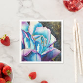 Serviette En Papier Aquarelle gothique bleu violet art rose (En situation)