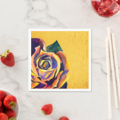 Serviette En Papier Aquarelle gothique Rose dorée (En situation)