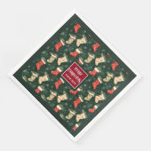 Serviette En Papier Aquarelle gracieuse serviettes de vacances personn (Coin)