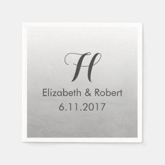 Serviette En Papier Aquarelle gris Ombre