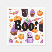 Serviette En Papier Aquarelle Halloween Candy Boo (Devant)