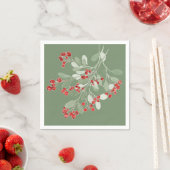 Serviette En Papier Aquarelle Holly (En situation)