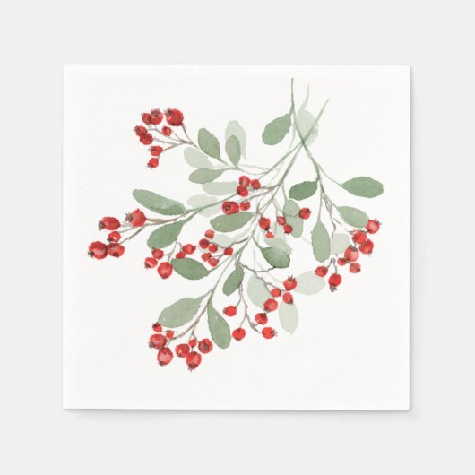 Serviette En Papier Aquarelle Holly (Devant)