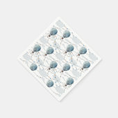 Serviette En Papier Aquarelle Hot Air Balloon Blanc // Anniversaire de (Coin)