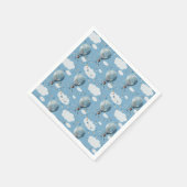 Serviette En Papier Aquarelle Hot Air Balloon Blue // Anniversaire des (Coin)