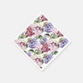 Serviette En Papier Aquarelle Hydrangea Fleurs (Coin)