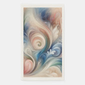 Serviette En Papier Aquarelle Imaginaire Floral Pastel Bleu & Crème (Devant)