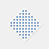Serviette En Papier Aquarelle indigo bleu pois motif (Coin)