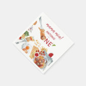 Serviette En Papier Aquarelle italienne 1er anniversaire (Coin)