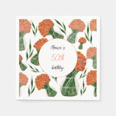 Serviette En Papier Aquarelle italienne Ranunculus Art personnalisé (Devant)