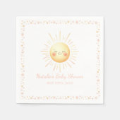 Serviette En Papier Aquarelle Jaune Douce Souriante Soleil Aesthétique (Devant)