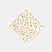 Serviette En Papier Aquarelle jaune gai (Coin)