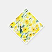 Serviette En Papier Aquarelle jonquille jaune (Coin)