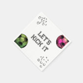 Serviette En Papier Aquarelle Jumelle de soccer (Coin)