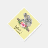 Serviette En Papier Aquarelle Koala Oears mignonne maman & Baby shower (Coin)