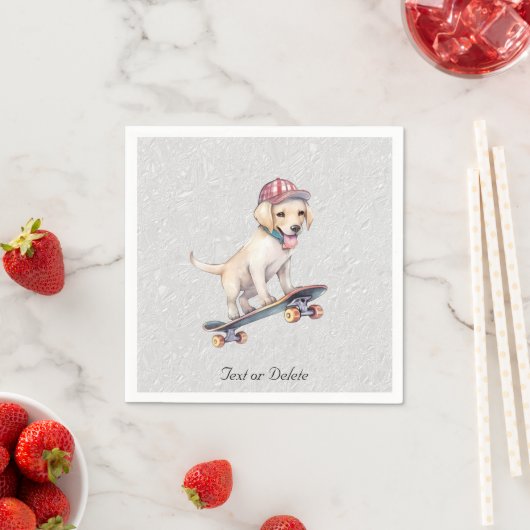 Serviette En Papier Aquarelle Labrador Retriever Naples (En situation)