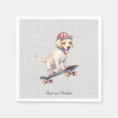 Serviette En Papier Aquarelle Labrador Retriever Naples (Devant)