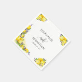 Serviette En Papier Aquarelle Lavande de citron Boho (Coin)