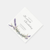 Serviette En Papier Aquarelle Lavande Fleur N'IMPORTE QUEL Jour (Coin)