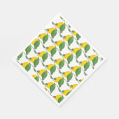 Serviette En Papier Aquarelle Limes citron peint à la main (Coin)