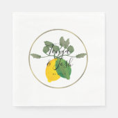 Serviette En Papier Aquarelle Limoncillo Lemon Lime Mariage (Devant)