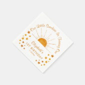 Serviette En Papier Aquarelle Little Sunshine 1er anniversaire (Coin)