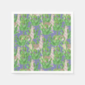 Serviette En Papier Aquarelle Llama & Catus Motif (Devant)