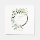 Serviette En Papier Aquarelle mariage de couronne (Devant)