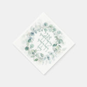 Serviette En Papier Aquarelle Mariage juif Hébreu Ani Ledodi (Coin)