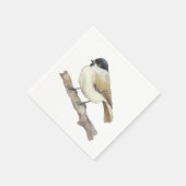 Serviette En Papier Aquarelle Marsh Tit (Coin)