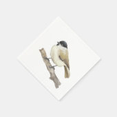 Serviette En Papier Aquarelle Marsh Tit (Coin)