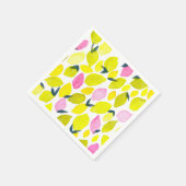 Serviette En Papier Aquarelle mignonne de citron (Coin)